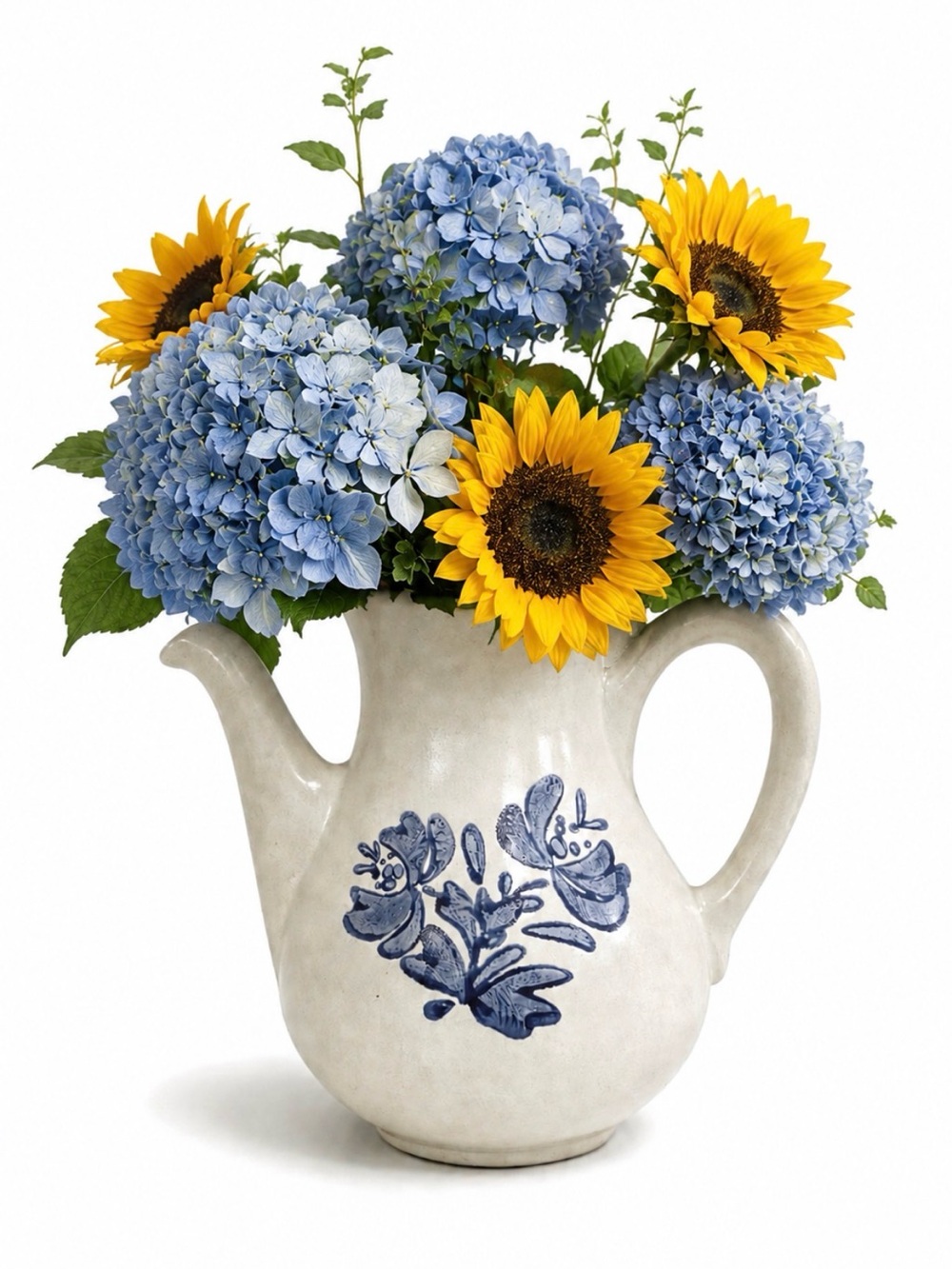 Pfaltzgraff, Yorktown Blue Floral Ceramic Pitcher